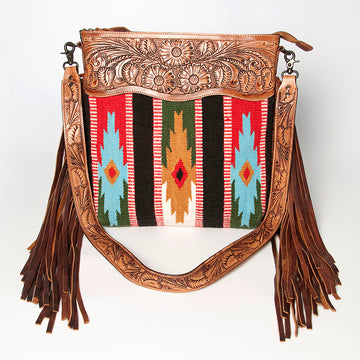 American Darling Signature Crossbody Hand Tooled Saddle Blanket Genuine Leather women bag western handbag purse